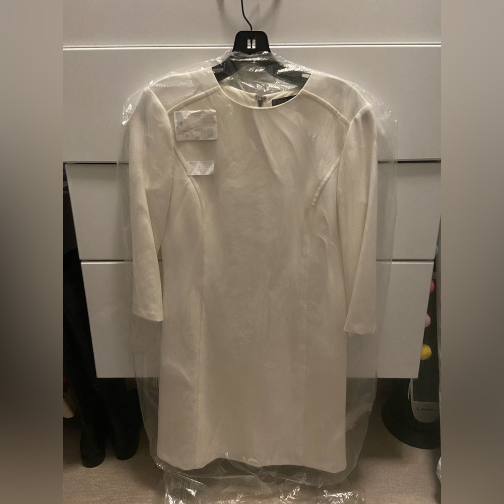 Alice and Olivia White Short A Line Dress Size 4 (Worn Once)